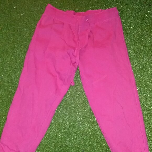 Capri Pink Sweatpants Elastic Waistband Ties 11/14 - No Brand Tag - Picture 3 of 9